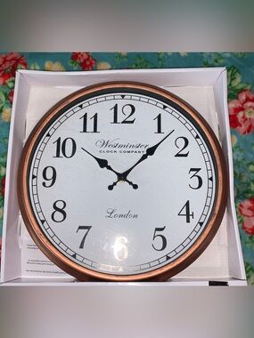Westminster Clock Co Copper Look 12” Wall Clock
